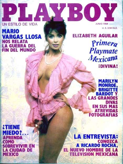 Elizabeth Aguilar. Primera Playmate mexicana. Junio 1984. foto PlayBoy.